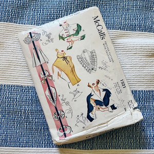 McCalls 1950’s sewing pattern cuffs collars vestee vintage